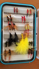 48 flies in a waterproof fly box