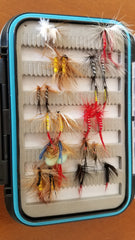 48 flies in a waterproof fly box